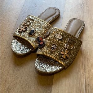 Coco channel gold slides uk 8